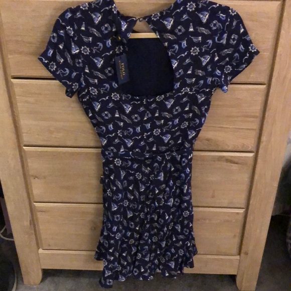 NWT Ralph Lauren Navy Anchor Dress - Picture 4 of 5